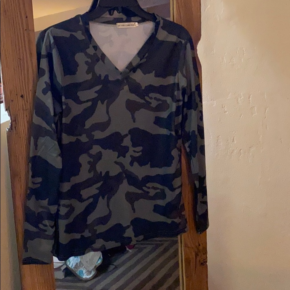 Camo Long Sleeve Top